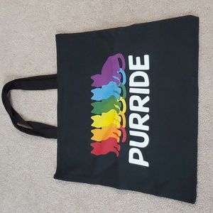 Cat Pride black tote bag (purride)